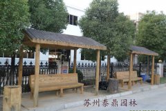 苏州市星浦公司仿木造景工程完工